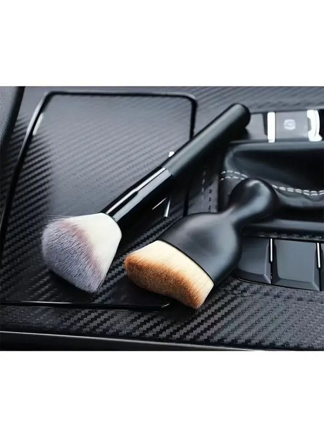 Car Interior Cleaning Brush Set Long and Short for Vehicle Detailing - Image 1