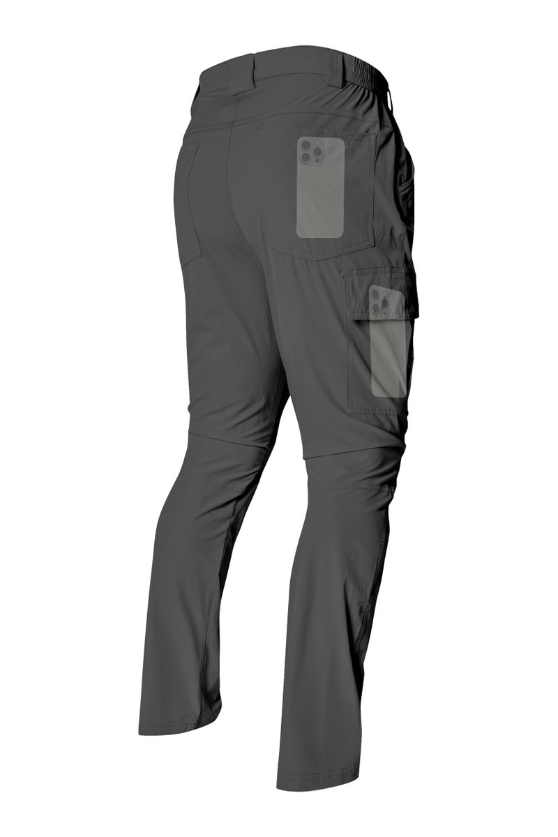 LINLANG EN Mens Cargo Pants Water Resistant Lightweight Quick Dry Work Pants Travel Fishing Climbing Outdoor Hiking Pants Dark Grey-L-36 - Image 1
