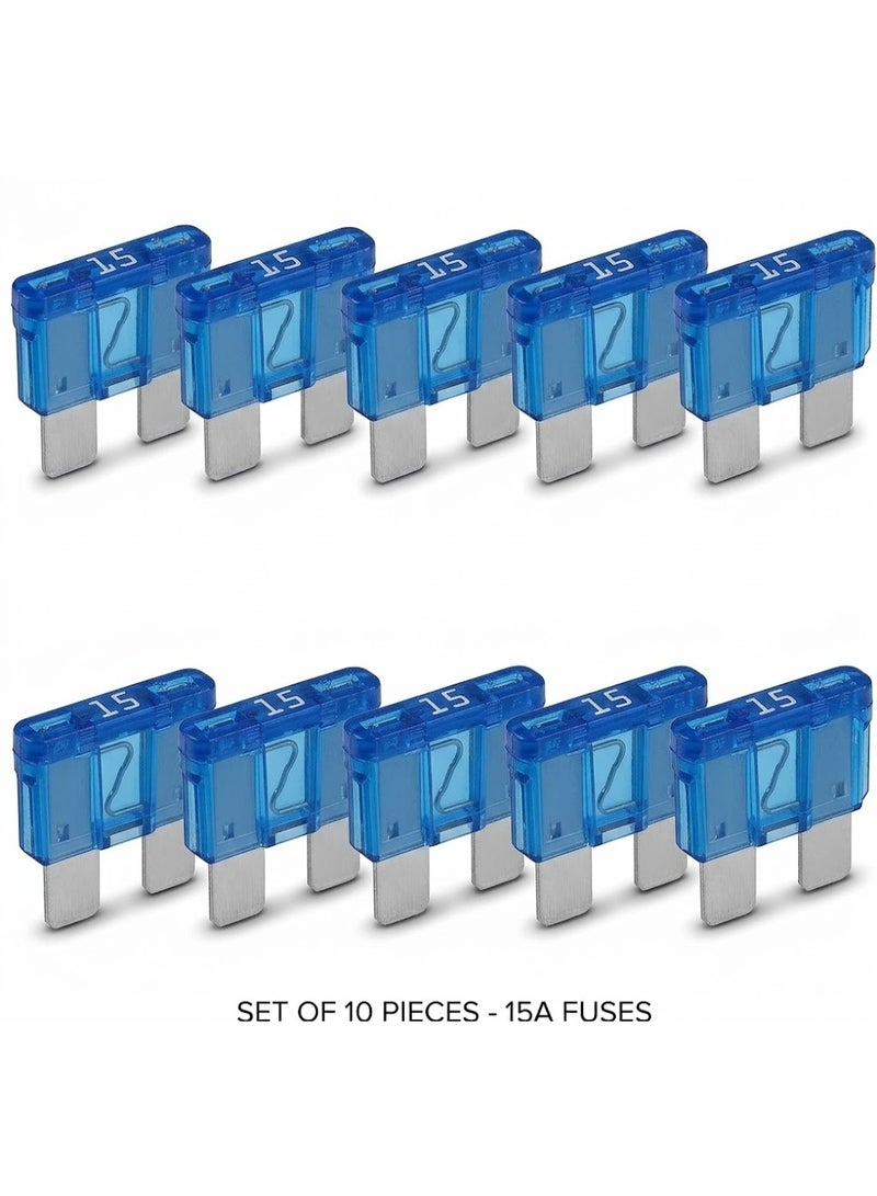 Lynacz Original 15 AMP ATC Car Fuse Set of 5 – Automotive Blade Fuse for Car Protection, Overload Safety, Short Circuit Protection, Universal Fuse Replacement, Blue Plastic Durable High Performance - Image 5