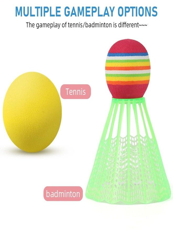 برو بيروس مجموعة ألعاب مضارب رياضية للأطفال من بروبيروس®، تتضمن كرتين للتنس وكرتين للريشة الطائرة، مضرب أطفال مقاس 9 بوصات، مقبض مغلف برغوة EVA، تصميم خفيف الوزن، مناسبة للأعمار من 6 سنوات فما فوق. - Image 5