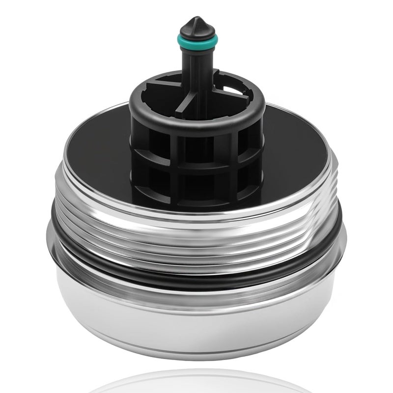 Dtomi Aluminium Oil Filter Housing Cover Cap Compatible With Bmw Vehicle N52 N20 N54 N55 323I 525I 128I 325Xi 328Xi 330Xi 335Xi 525Xi 528Xi 530Xi 535Xi 740Li X3 X5 X6 2006-2016 Replace# 11427525334  917056 - Image 1