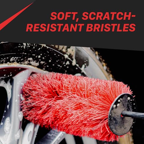 Maxshine 10" Universal Bristle Wheel & Rim Brush – Quick, Safe & Efficient Cleaning for Wheels, Rims, Exhausts & Engine Bays – Short PP Handle – Car Detailing Tool for Cars, Trucks & SUVs - Image 5