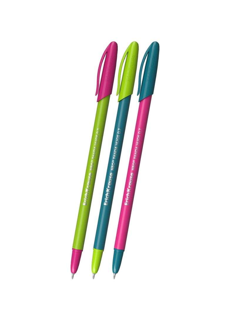 ErichKrause 50-Piece Panda Hugs Stick Ballpoint Pen 0.7mm Tip Blue Ink - Image 2