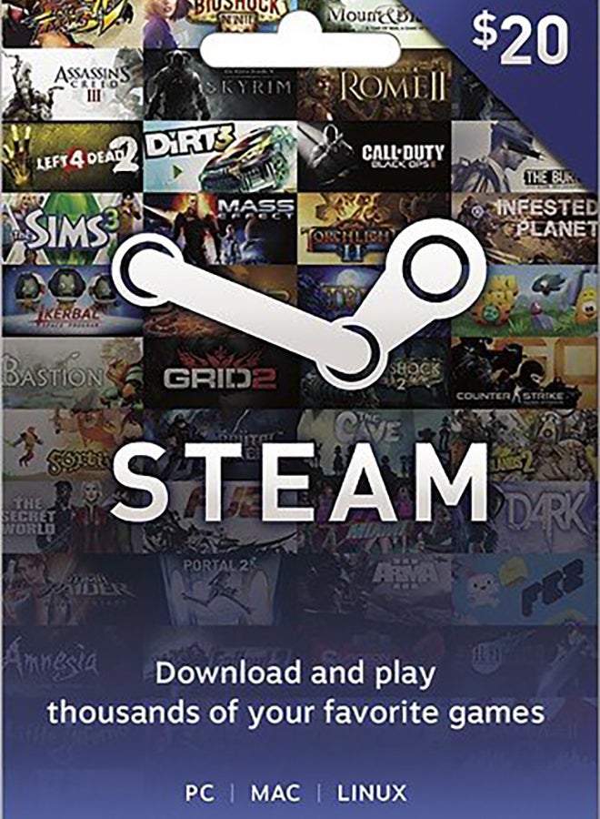 Steam بطاقات ستيم 20 دولار 