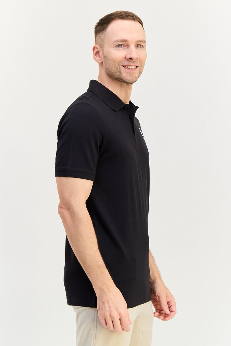 PUMA تي شيرت بولو رياضي للرجال بأكمام قصيرة، خارجي، أسود - Image 2