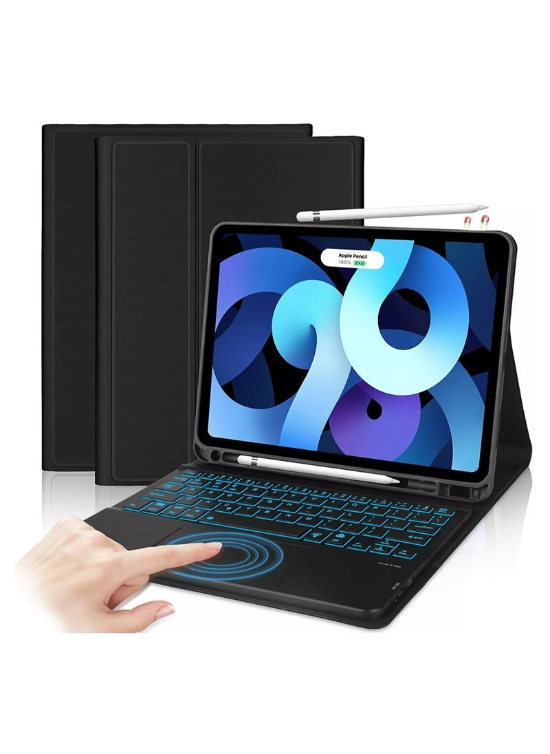 TWEGGON Keyboard Case with Touchpad for Apple iPad Pro 11" 4th/3rd/2nd/1st Generations 2022/2021/2020/2018 Models Builtin Pen Holder Black  - Image 1