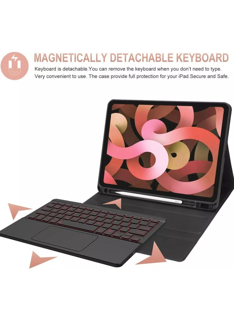 TWEGGON - Keyboard Case with Touchpad for Apple iPad Pro 11" 4th/3rd/2nd/1st Generations 2022/2021/2020/2018 Models Builtin Pen Holder Black - Image 1