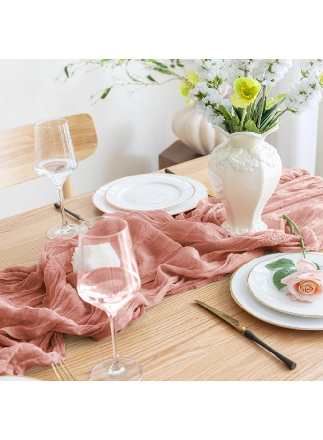 Neox Table Runner,Translucent Table Runner Chessian Tablecloth for Wedding Reception Bridal Shower Party Decoration Table Centerpiece 90*400cm - Image 2