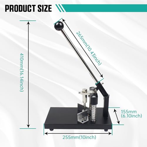 CNCTOPBAOS Corner Rounder Cutter Machine,R6mm R10mm Metal Dies Manual Corner Rounder Punch,30mm Thickness Heavy Duty Paper Card Arc Cutting Fillet for ABS Plastic,Aluminum Sheet,Office,Business,PVC - Image 3