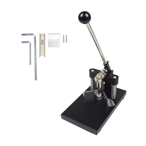 CNCTOPBAOS Corner Rounder Cutter Machine,R6mm R10mm Metal Dies Manual Corner Rounder Punch,30mm Thickness Heavy Duty Paper Card Arc Cutting Fillet for ABS Plastic,Aluminum Sheet,Office,Business,PVC - Image 1