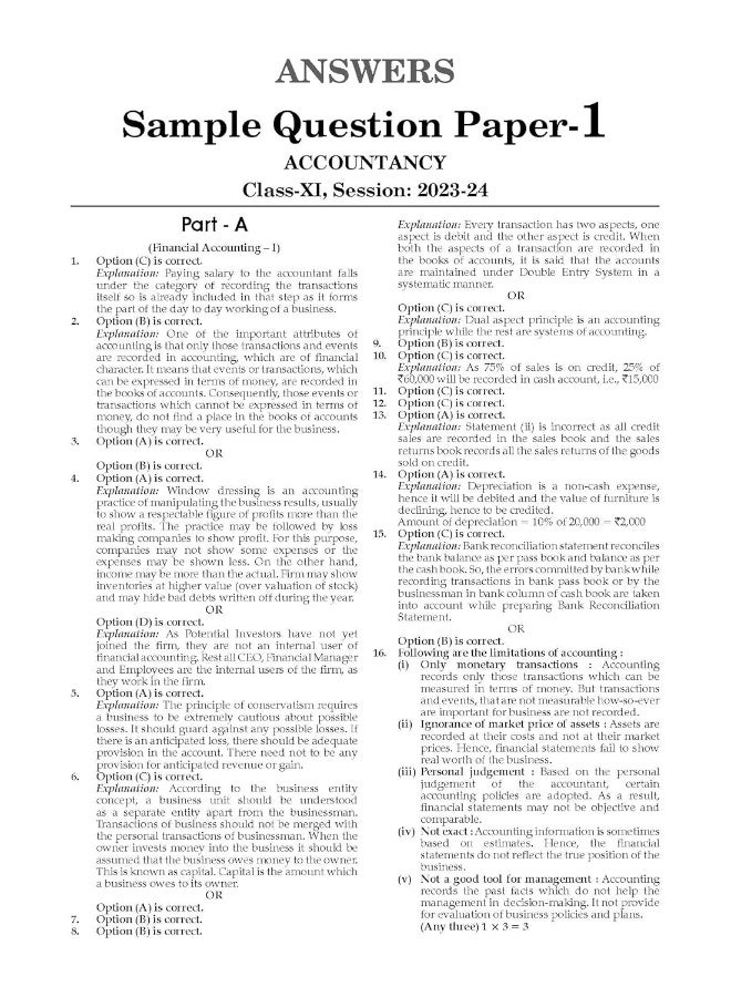 Oswaal CBSE Sample Question Papers Accountancy, English Core, Business Studies & Economics Class 11 (Set of 4 Books) For 2025 Exam  - Image 5