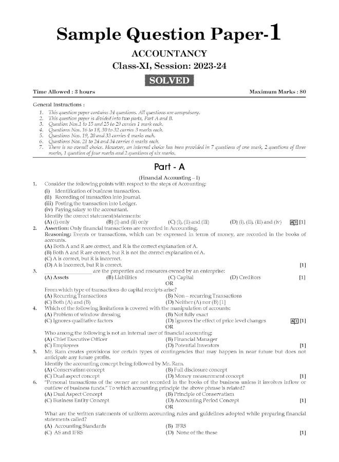 Oswaal CBSE Sample Question Papers Accountancy, English Core, Business Studies & Economics Class 11 (Set of 4 Books) For 2025 Exam  - Image 4