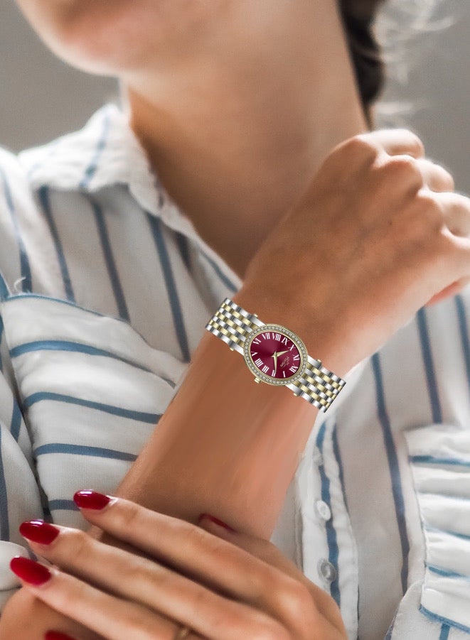 MARTINI Embellished Ovale Red Dial Analog Watch - Image 2