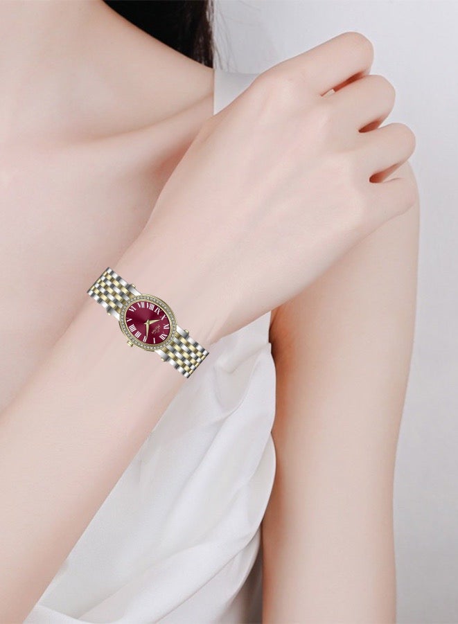 MARTINI Embellished Ovale Red Dial Analog Watch - Image 3