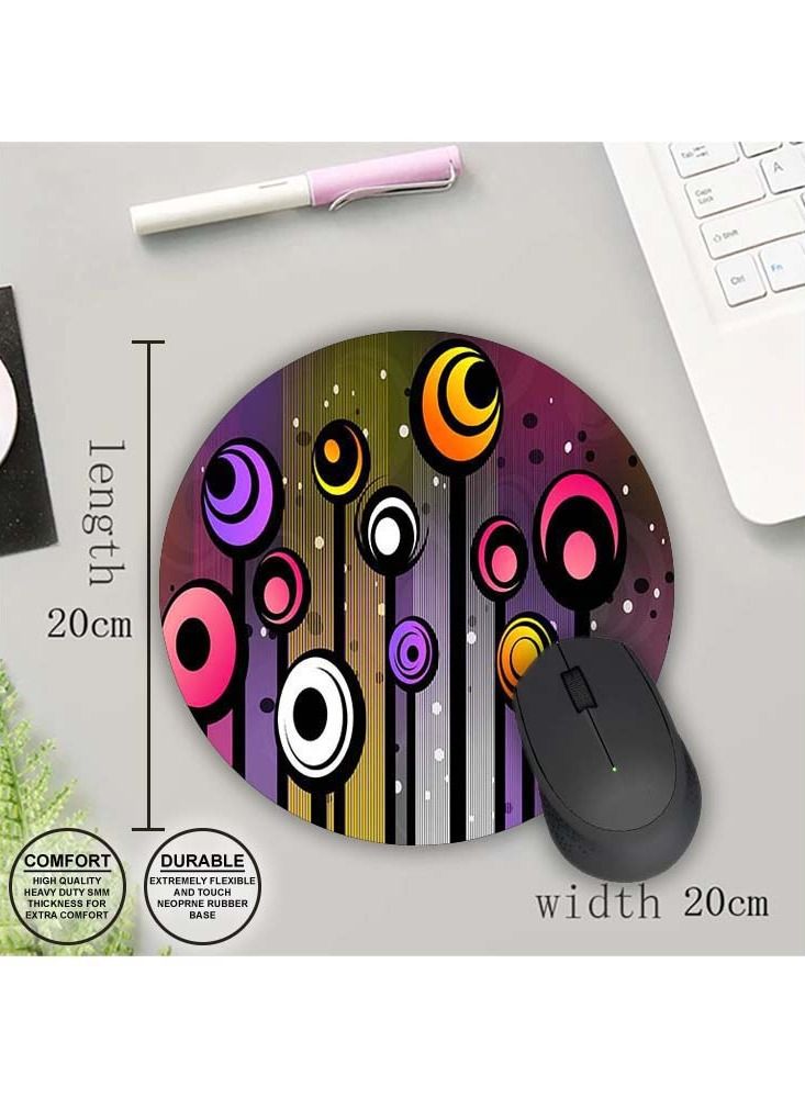 Protective Printed Mouse Pad Round - Image 1
