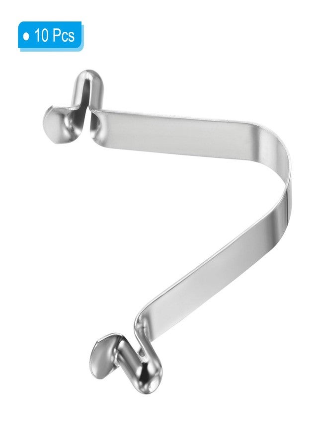 PATIKIL 8.5x6mm Kayak Paddle Snaps, 10 Pack Tent Pole Clips Steel V Shaped Double Pins Push Button Spring Clips Lock Tube Pole Clips for Camping Awning - Image 3