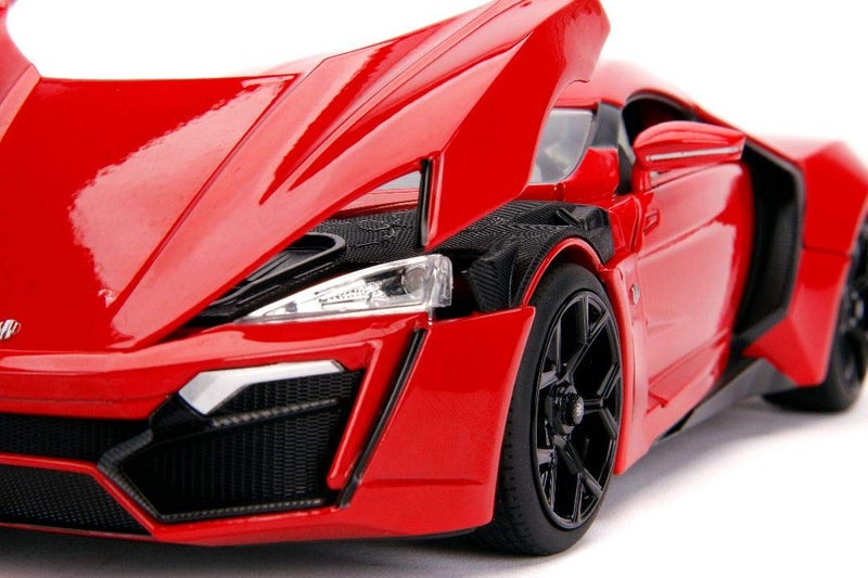 Jada Toys سيارة ليكان هايبرسبورت مصنوعة من المعدن 1:18 من فيلم فاست أند فيوريوس مع شخصية دوم بطول 3 إنش، ألعاب للأطفال والبالغين - Image 3