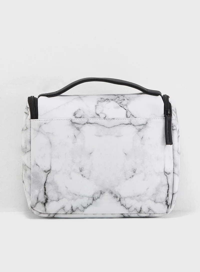 Typo Marble Hanging Cosmetic Bag
