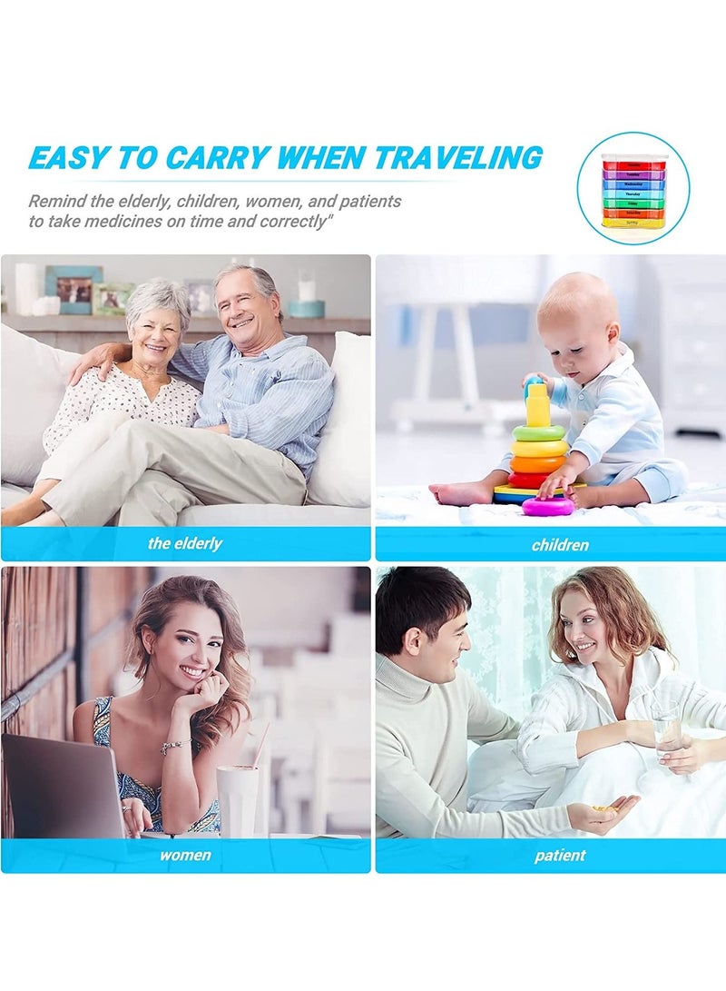 SYOSI Portable Pill Cases Pill Organiser 4 Times a Day Weekly Tablet Box Pill Box Organiser 7 Day with 28 Compartments for Medicines Supplements Vitamin, Portable Medicine Box for Men Women - Image 5