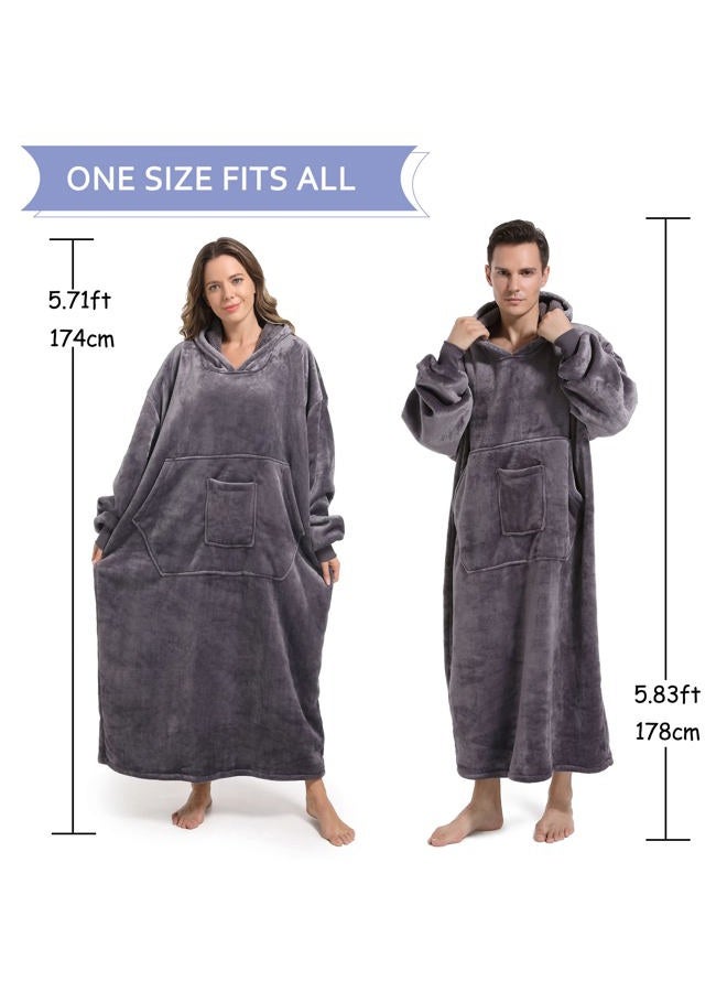 SANDOLONI Comfy Blanket Hoodie, Oversized Wearable Blanket Hoodie, Soft Sherpa Fleece Hoodie, Christmas Hoodie Blanket Gifts for Women Men and Adults, Stay Warm and Cozy. - Image 2