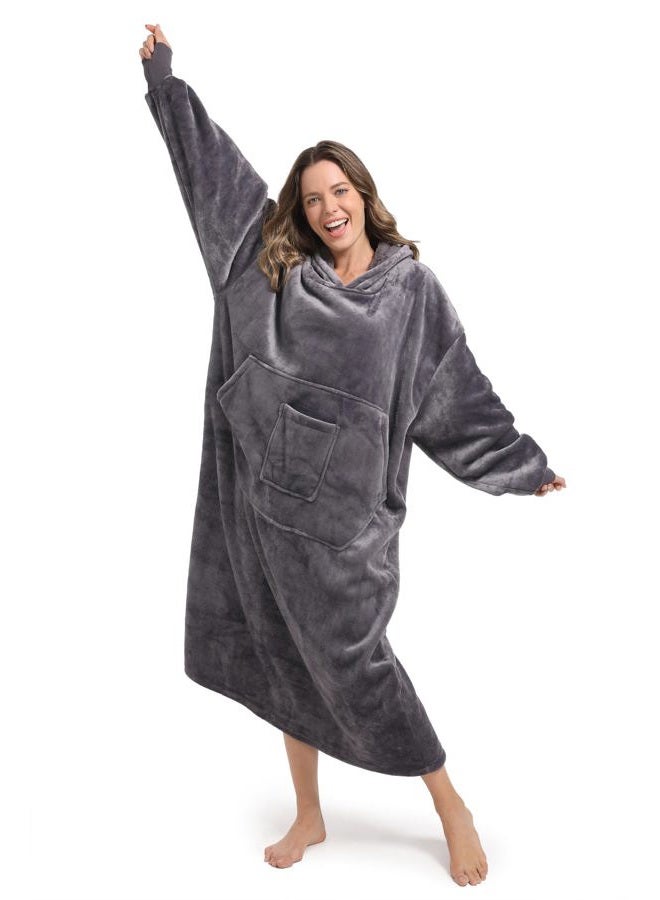 SANDOLONI Comfy Blanket Hoodie, Oversized Wearable Blanket Hoodie, Soft Sherpa Fleece Hoodie, Christmas Hoodie Blanket Gifts for Women Men and Adults, Stay Warm and Cozy. - Image 4