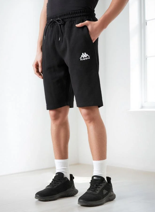 Kappa Relaxed Fit Shorts with Drawstring Closure and Pocket Detail