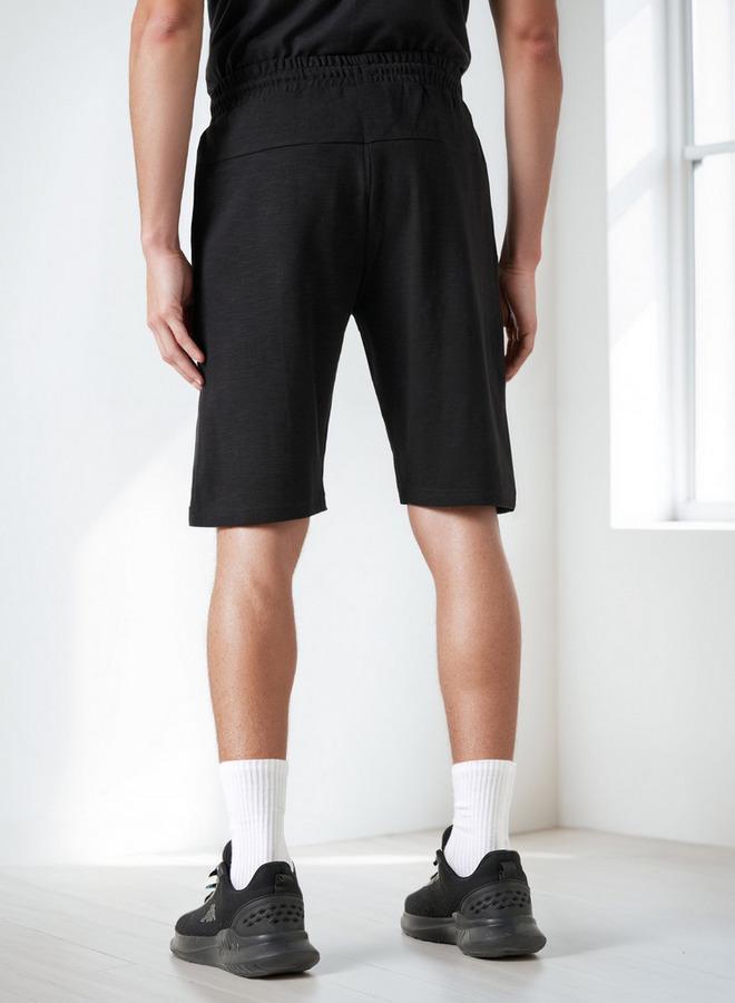 Kappa Relaxed Fit Shorts with Drawstring Closure and Pocket Detail - Image 3