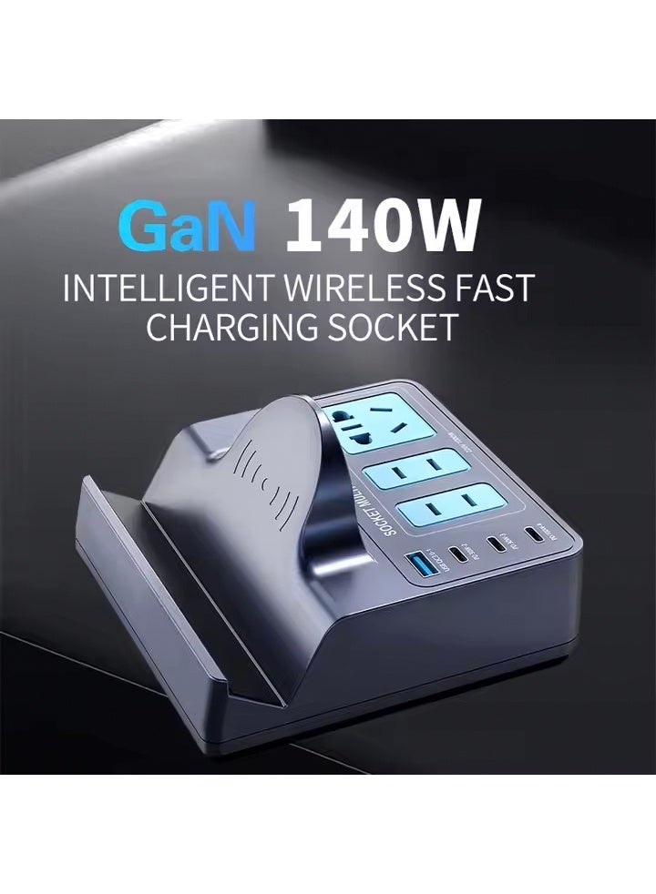 general 140W Smart Wireless USB C Charger Fast Charging PD Socket Universal Multifunctional Charger Holder for Cellphones Watches Pad - Image 4