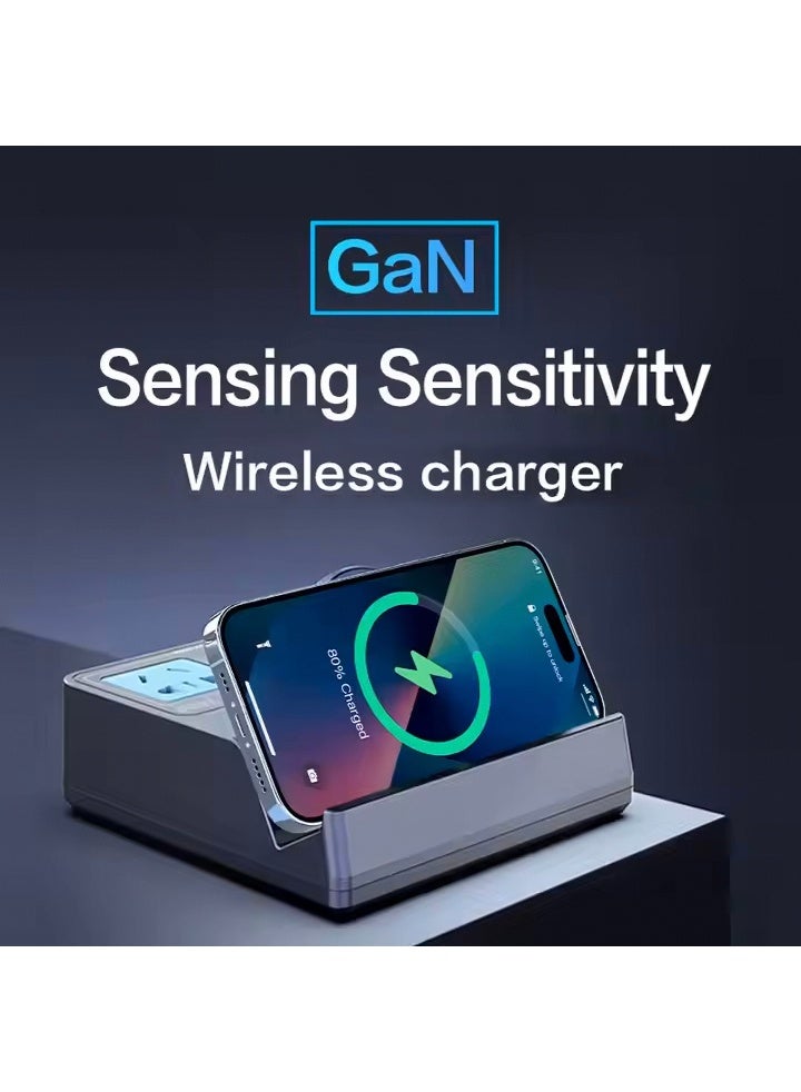 general 140W Smart Wireless USB C Charger Fast Charging PD Socket Universal Multifunctional Charger Holder for Cellphones Watches Pad - Image 1