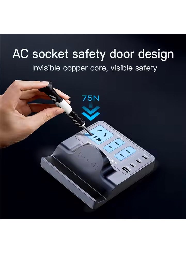 general 140W Smart Wireless USB C Charger Fast Charging PD Socket Universal Multifunctional Charger Holder for Cellphones Watches Pad - Image 5