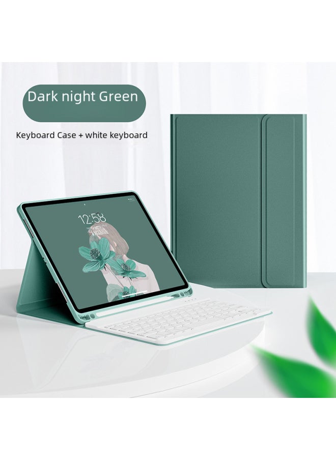 Generic - Bluetooth Keyboard Case For Ipad Pro 11 10.2 Air 4 Pencil Slot Mini 6 Leather Mouse Pad Protective Cover For Digital Computer-Color:Sakura Powder + White Keyboard + White Dual-mode Bluetooth Mouse-Applicable Model:Ipad10.2 (7/8/9th)/pro10.5/air3 Universal - Image 1
