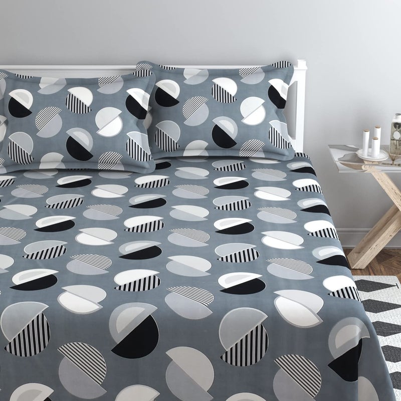 BSB مجموعة كينغستون من BSB HOME - ملاءات سرير بحجم كينغ الترا مع 2 غطاء وسادة بحجم كينغ | ملاءات فاخرة ناعمة، قابلة للتنفس، مقاومة للانكماش (مجموعة مكونة من 3 قطع، 108X108 بوصة أو 274X274 سم، أبيض وأسود، قطن) - Image 5