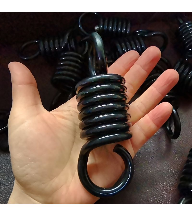 1pc 5 Inch Heavy Duty Spring for Porch Swings Hanging Chairs Punching Bags Black - Image 2