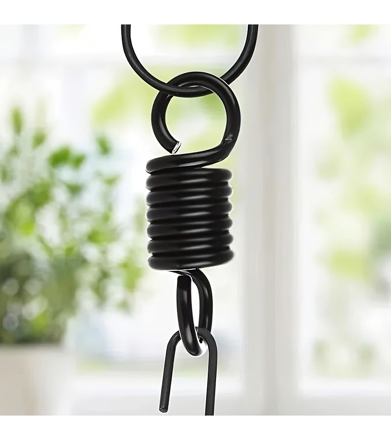 1pc 5 Inch Heavy Duty Spring for Porch Swings Hanging Chairs Punching Bags Black - Image 1