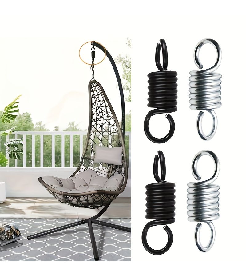 1pc 5 Inch Heavy Duty Spring for Porch Swings Hanging Chairs Punching Bags Black - Image 3