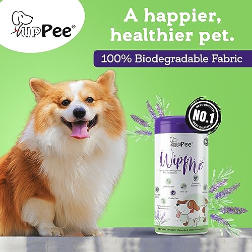 PUPPEE Wipe ME Pet Wipes 200 Count 100% Biodegradable Wet Wipes for Dogs & Cats| Eye Tear Stain Cleansing, Deodorising & Grooming Wipes | Lavender Essential, Vitamin E & Olive Oi - Image 5