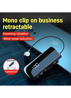Admos Wireless Business Bluetooth Headset In-Ear Hands free Telescopic Clip Earphone With Mic  - Image 5