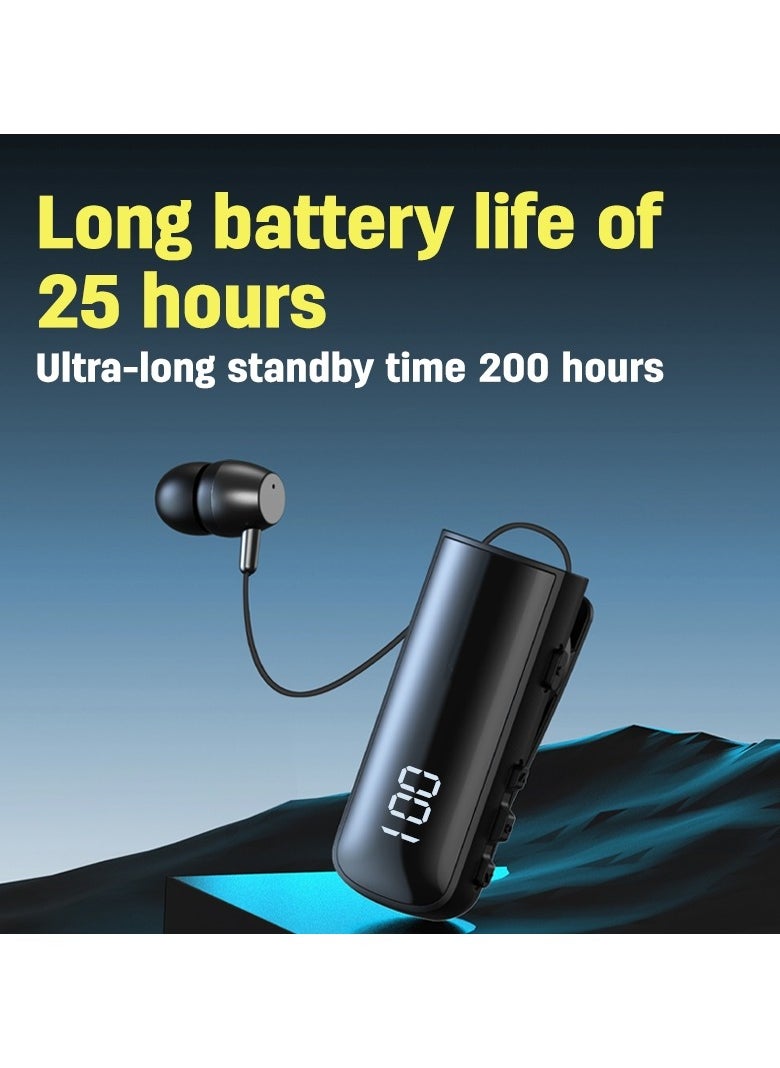 Admos - Wireless Business Bluetooth Headset In-Ear Hands free Telescopic Clip Earphone With Mic - Image 1