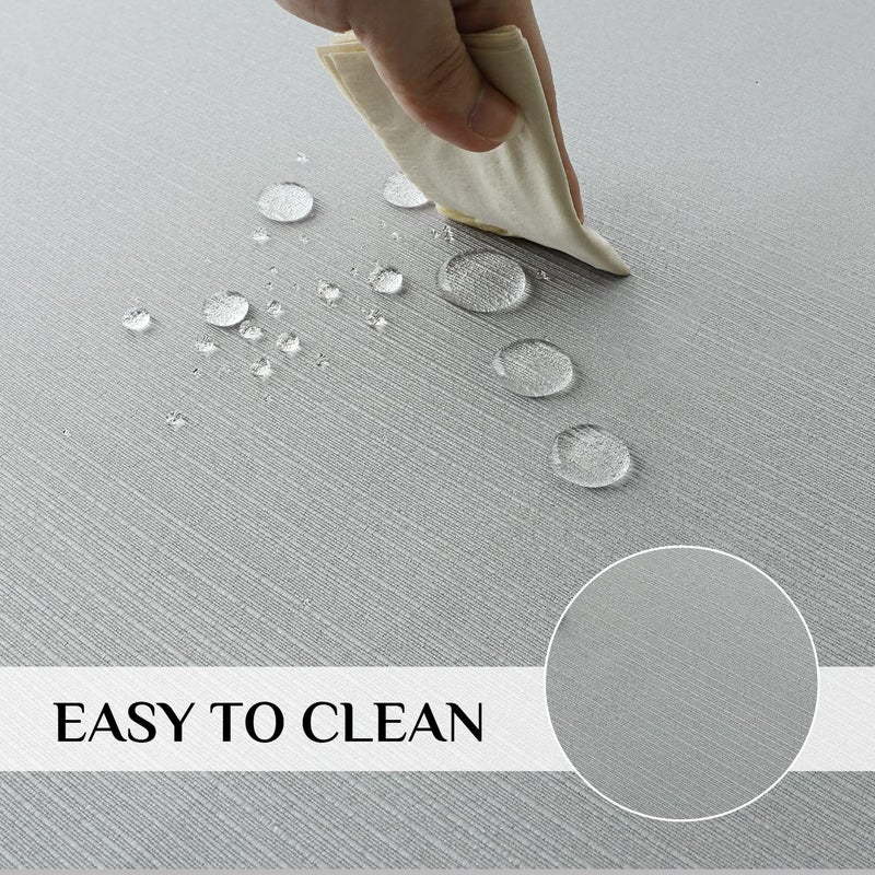 Softalker Jacquard Rectangle Tablecloth - Geometric Line Damask Table Covers Waterproof Stain Resistant Washable Polyester Table Cloths for Indoor & Outdoor(60 x 144 inch Light Grey) - Image 2