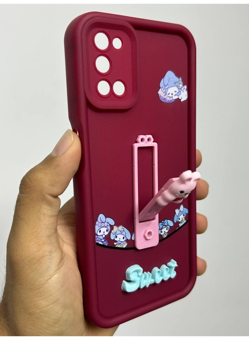 جراب خلفي بتصميم كرتوني جديد عليه كلمه Sweet متوافق مع هواتف Oppo A52 - A72 - A92 - Image 2