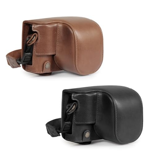 MegaGear Genuine Leather Camera Case for Fujifilm X100VI - Stylish and Protective - Black - Image 3