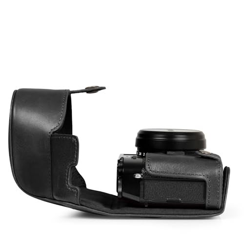 MegaGear Genuine Leather Camera Case for Fujifilm X100VI - Stylish and Protective - Black - Image 5