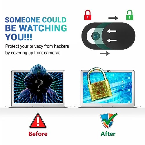 KACA Webcam Cover, Privacy Protector Webcam Cover Slide, Compatible with Laptop, Desktop, PC, Smartphone, Protect Your Privacy and Security, Strong Adhesive, Set of 3 - Image 2