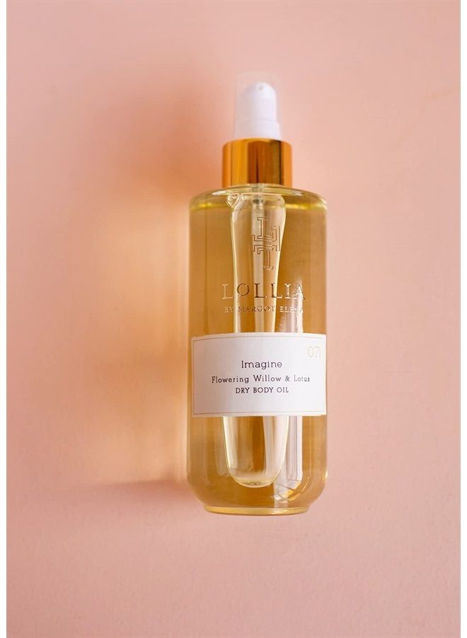 Imagine Dry Body Oil, 6.8 Fl. Oz. – Flowering Willow & Lotus – Women's Body Oil, Scented Body Oil, Moisturizing Body Oil, Dry Body Oil for Women, For All Skin Types