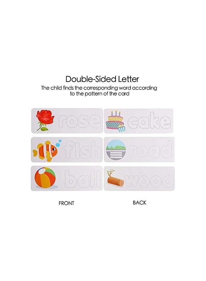 Toworld See and Spelling Learning Toy, Matching Letter Games Sight Word Flash Cards Montessori Wooden Educational Toys Gifts for Preschool Kindergarten Kids Boys Girls 3 4 5 Years Old - Image 5