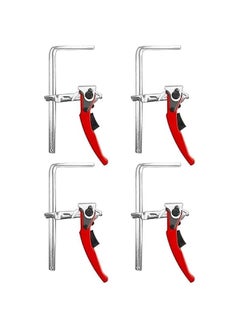 Ratcheting Table Clamp, 4 Pack Quick Release Bar Clamp with 6-5/16 Capacity and 2-5/16 Throat Depth for Sanding, Cutting