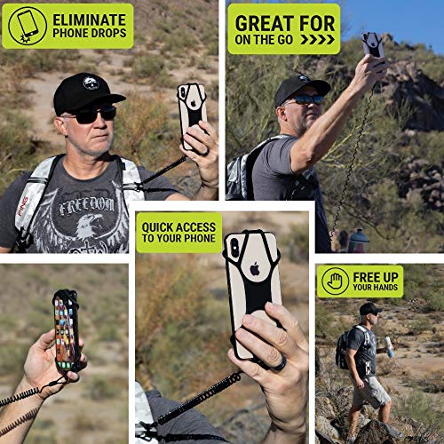 Gear Beast Rugged Phone Lanyard with Coiled Strap and Carabiner – Anti-Theft Cell Phone Tether for Hiking, Travel, Outdoor Use – Universal Phone Strap with Tether Tab, No Adhesive Needed - Image 3