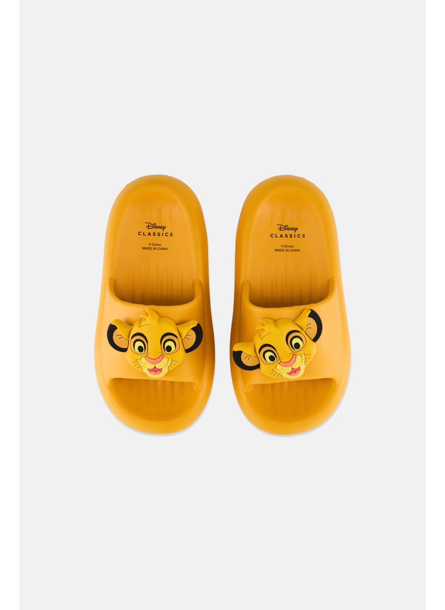 Disney Toddlers Boy The Lion King Slip On Slides, Mustard  - Image 4