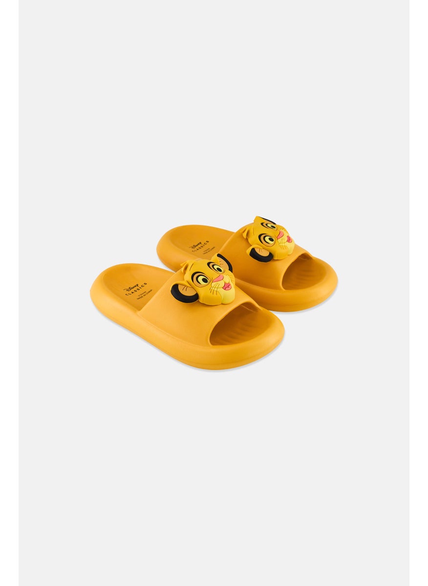 Disney Toddlers Boy The Lion King Slip On Slides, Mustard  - Image 1