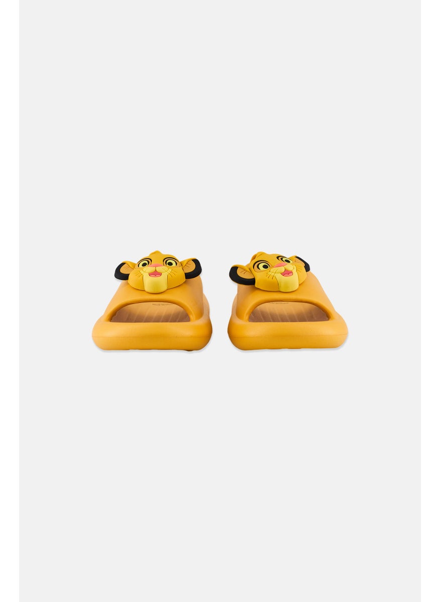 Disney Toddlers Boy The Lion King Slip On Slides, Mustard  - Image 2